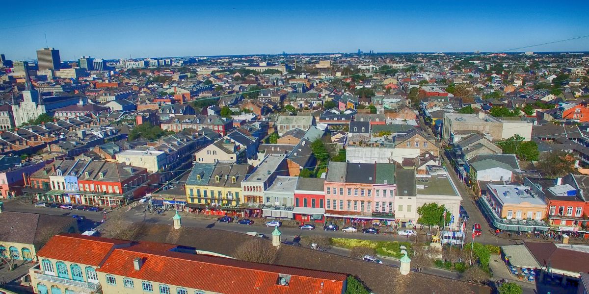 new orleans aerial view