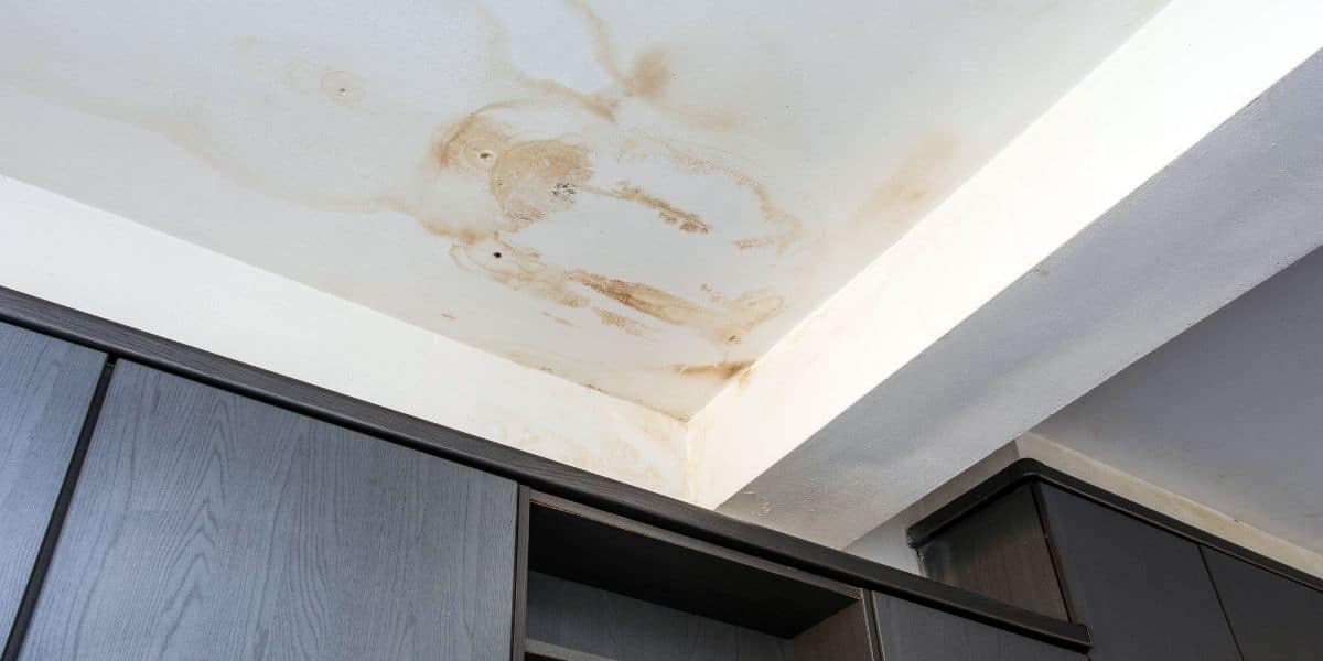 water stains on ceiling